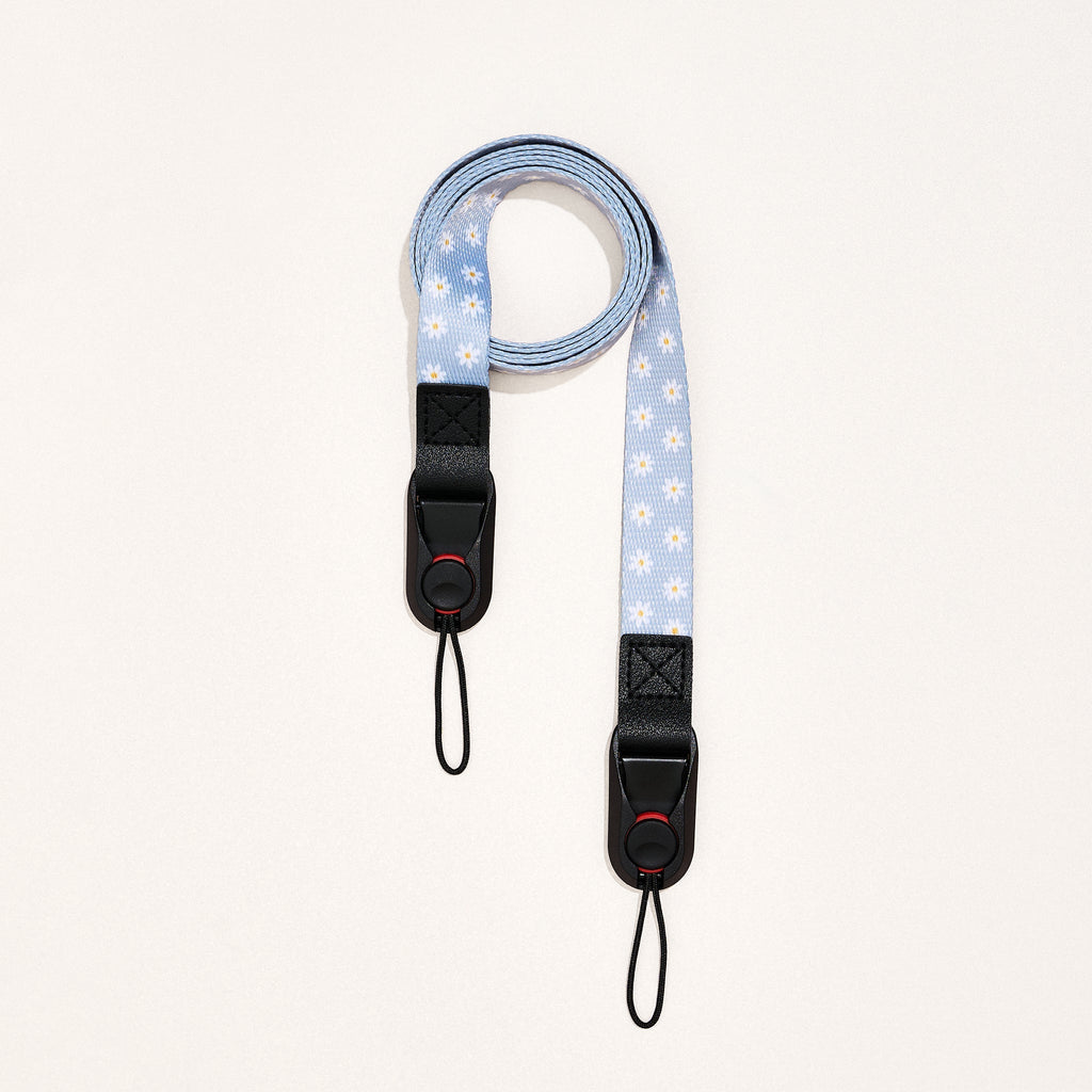 Sangle bandoulière 2 points "Blue Daisy"